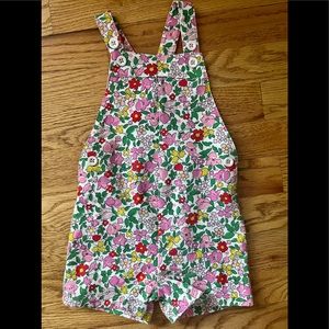 Baby Boden Multi Apple Blossom Floral Girls Romper Overall Size 9-12M